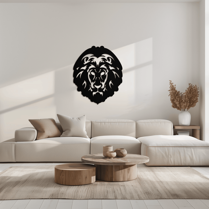 Lion Head Metal Wall Art - Steel Wall Decor for Home and Office - KAF003 by Enova Art