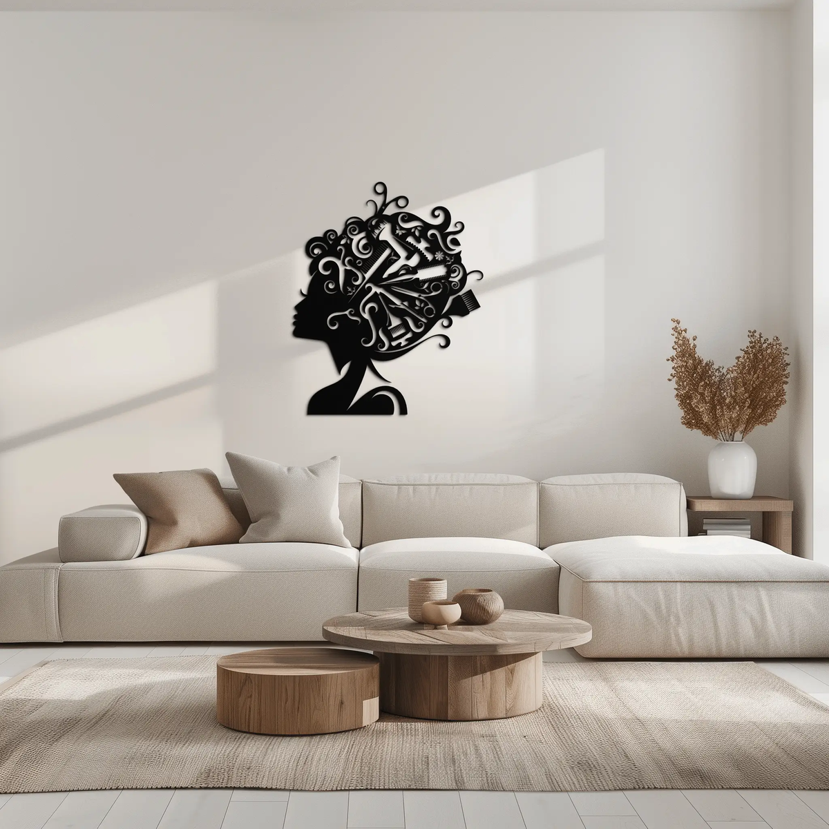 Hair Stylist Metal Wall Art - Steel Wall Decor for Salons and Studios - KAF004 by Enova Art
