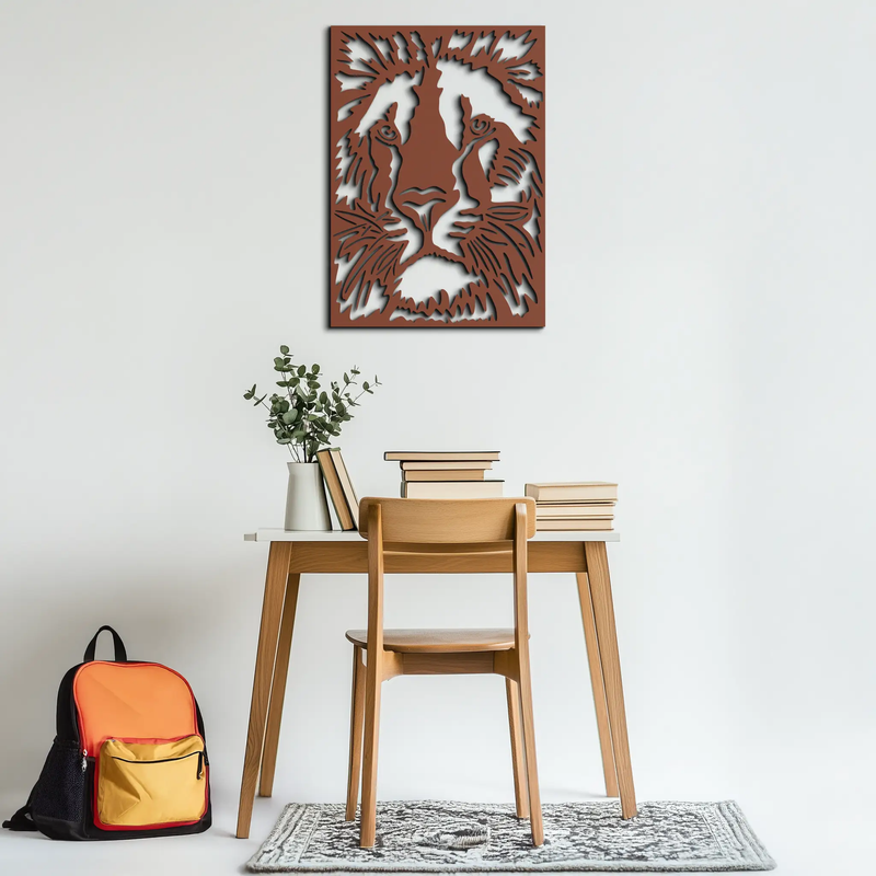 Tiger Face Metal Wall Art - Steel Wall Decor for Home and Office - KAF005 by Enova Art
