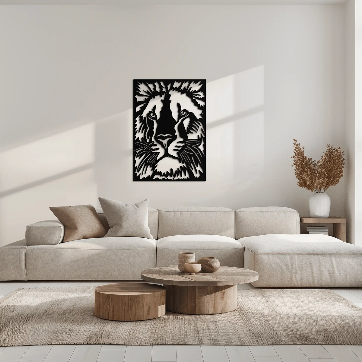 Tiger Face Metal Wall Art - Steel Wall Decor for Home and Office - KAF005 by Enova Art