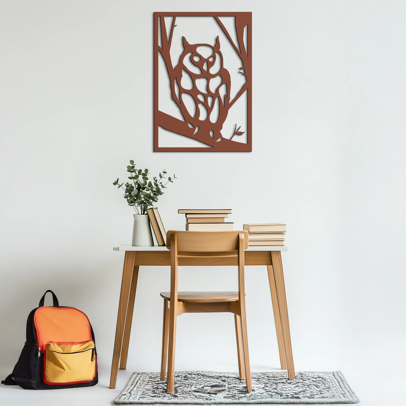 Owl Metal Wall Art - Steel Wall Decor for Home and Office - KAF006 by Enova Art