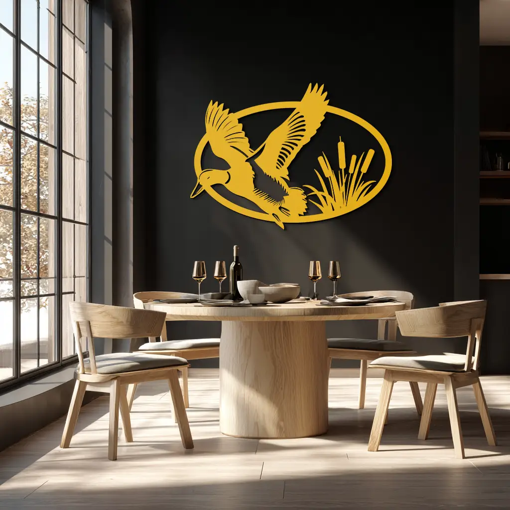 Flying Duck Metal Wall Art - Steel Wall Decor for Home and Cabin - KAF007 by Enova Art