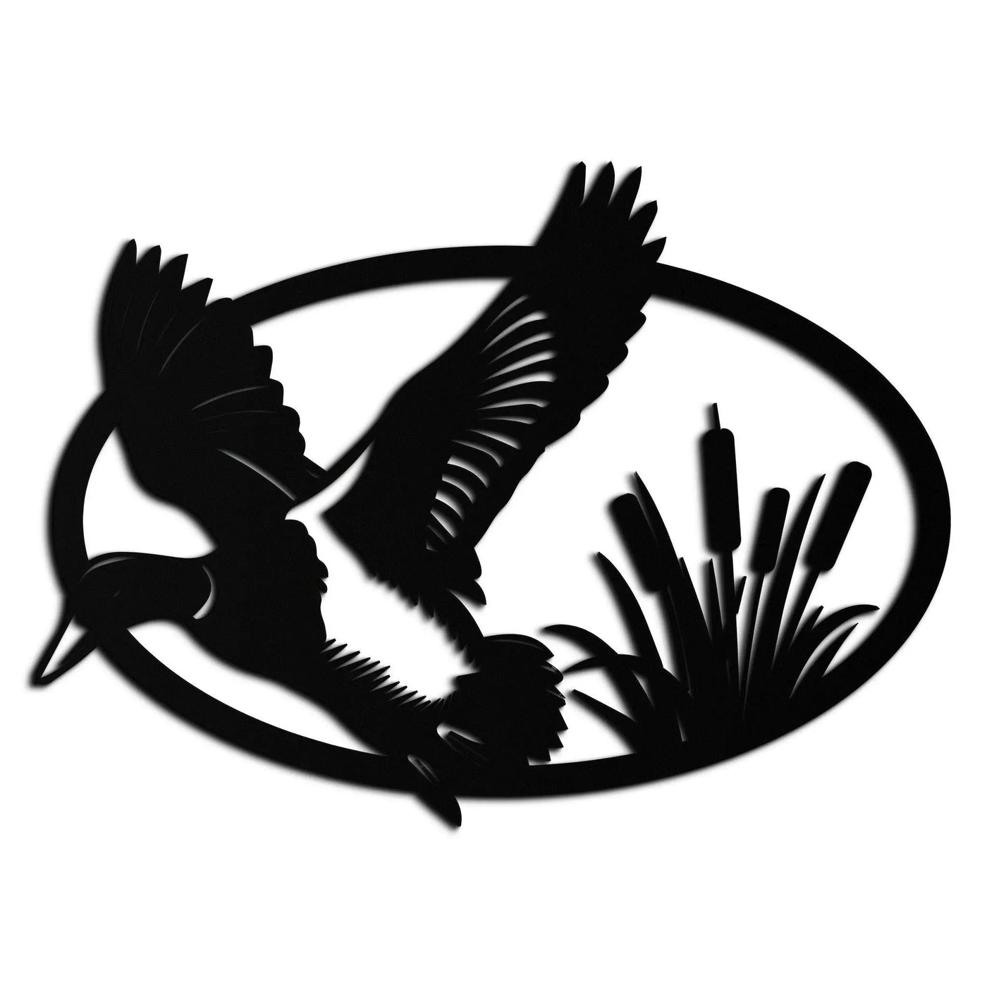 Flying Duck Metal Wall Art - Steel Wall Decor for Home and Cabin - KAF007 by Enova Art