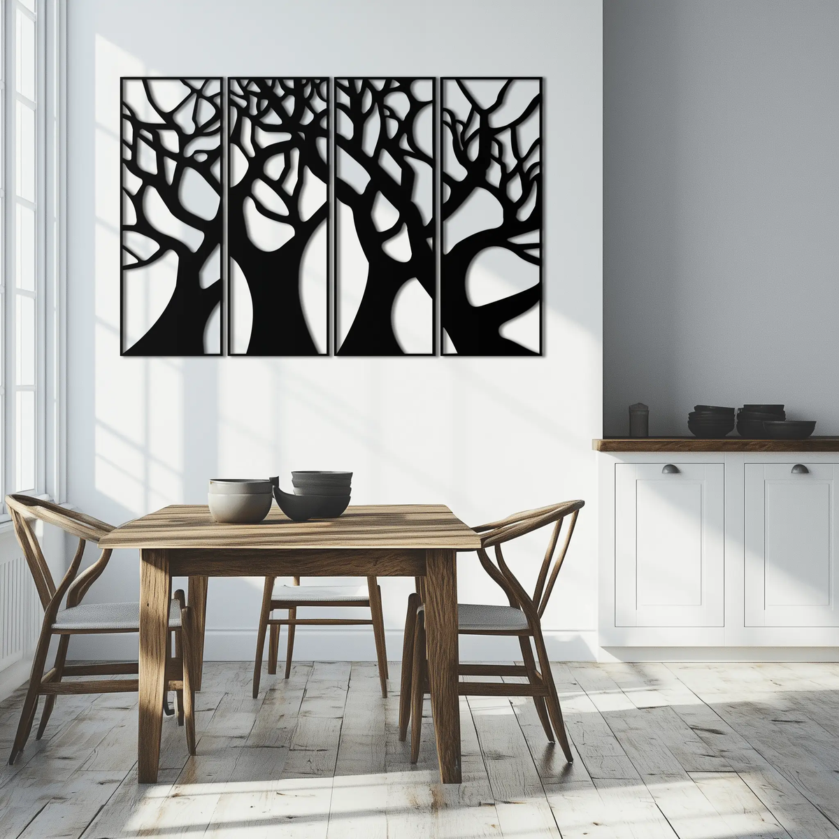 Tree Panel Metal Wall Art - Steel Wall Decor for Home and Office - KAF009 by Enova Art