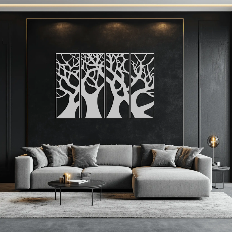 Tree Panel Metal Wall Art - Steel Wall Decor for Home and Office - KAF009 by Enova Art