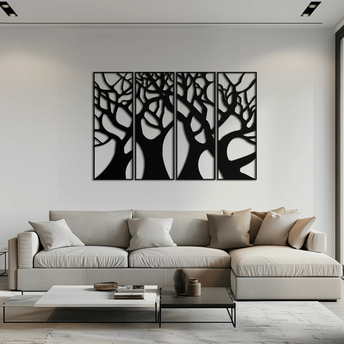 Tree Panel Metal Wall Art - Steel Wall Decor for Home and Office - KAF009 by Enova Art