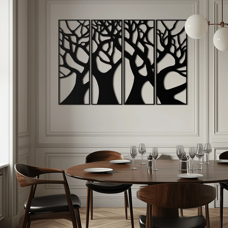Tree Panel Metal Wall Art - Steel Wall Decor for Home and Office - KAF009 by Enova Art
