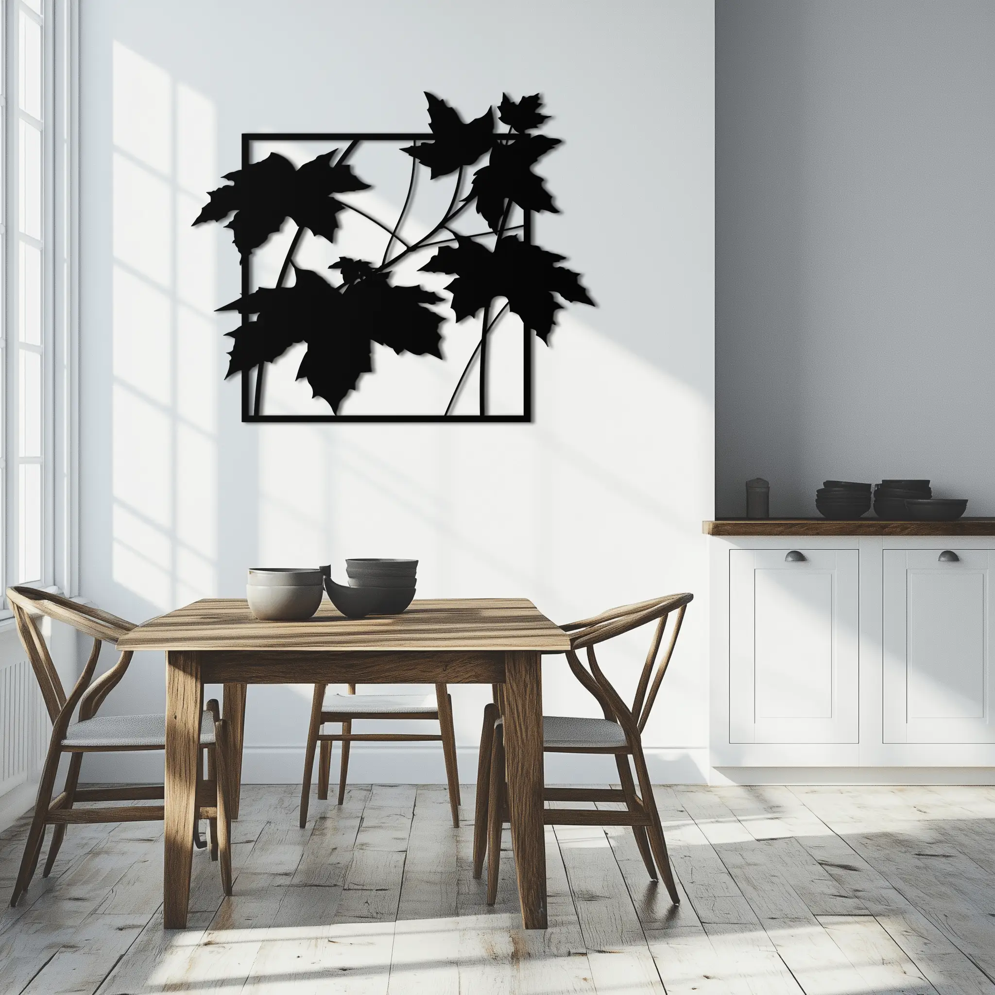 Maple Leaf Metal Wall Art - Steel Wall Decor for Home and Office - KAF012 by Enova Art