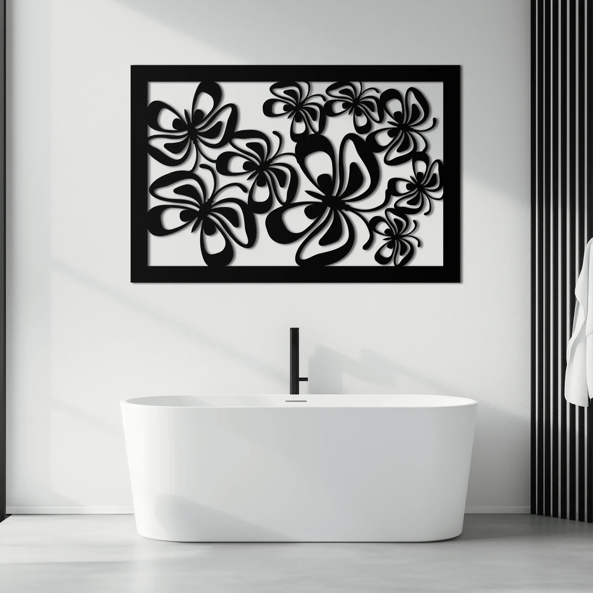 Floral Burst Metal Wall Art - Steel Wall Decor for Home and Office - KAF016 by Enova Art