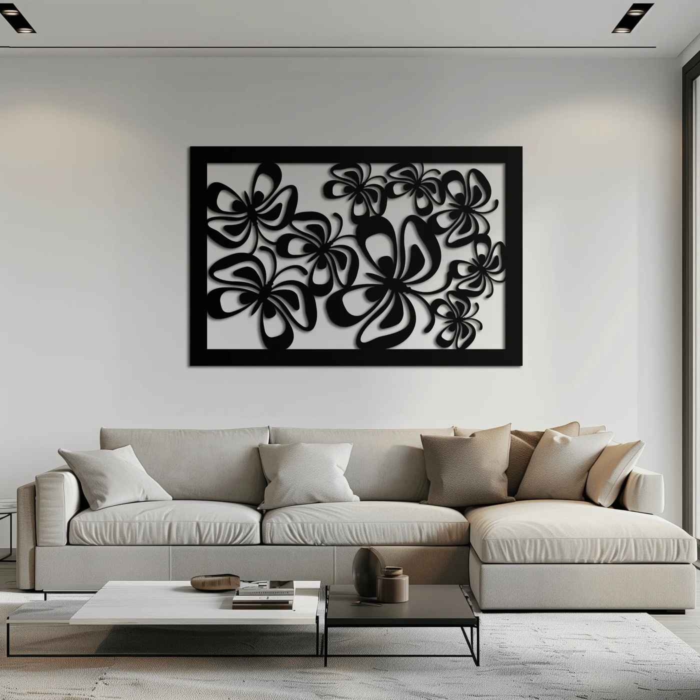 Floral Burst Metal Wall Art - Steel Wall Decor for Home and Office - KAF016 by Enova Art