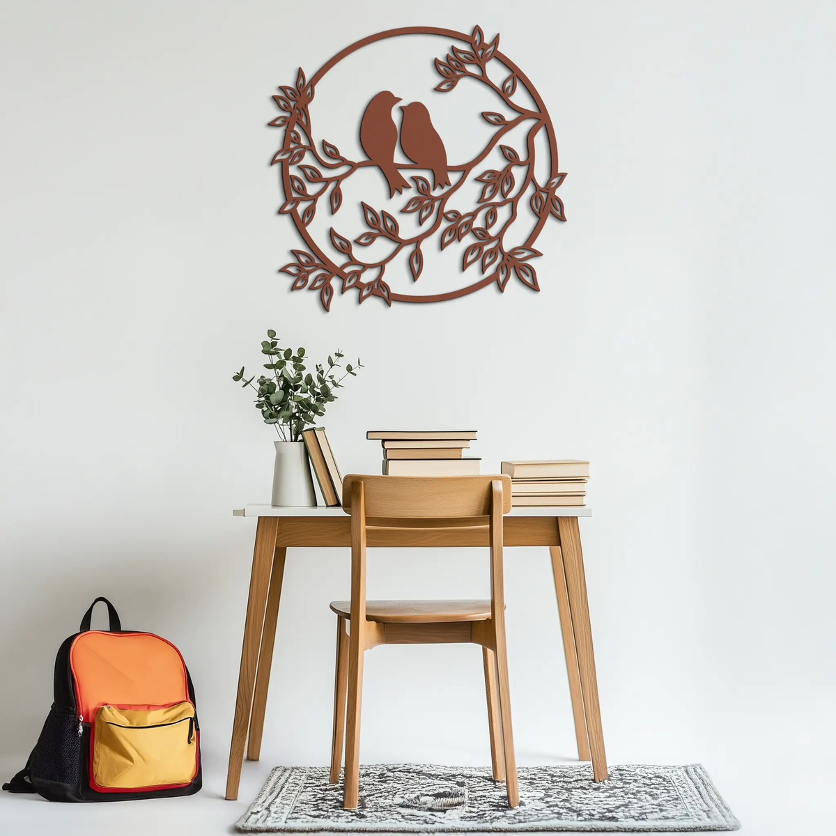 Love Birds Metal Wall Art - Romantic Steel Wall Decor for Home and Bedroom - KAF023 by Enova Art