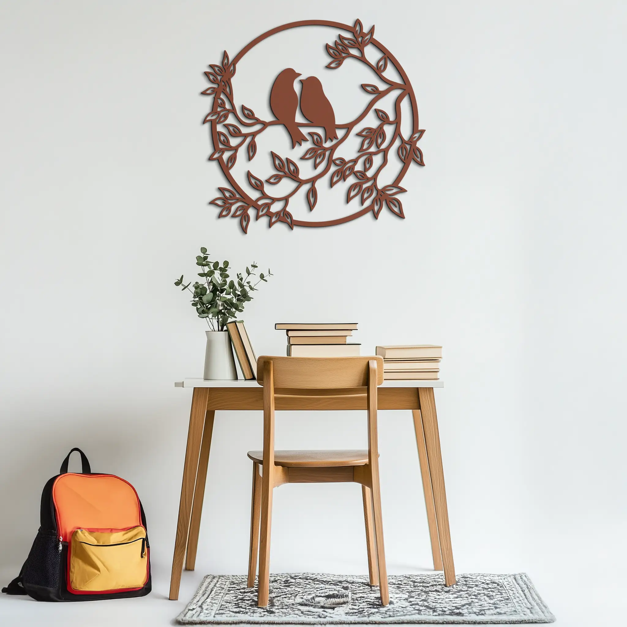 Love Birds Metal Wall Art - Romantic Steel Wall Decor for Home and Bedroom - KAF023 by Enova Art