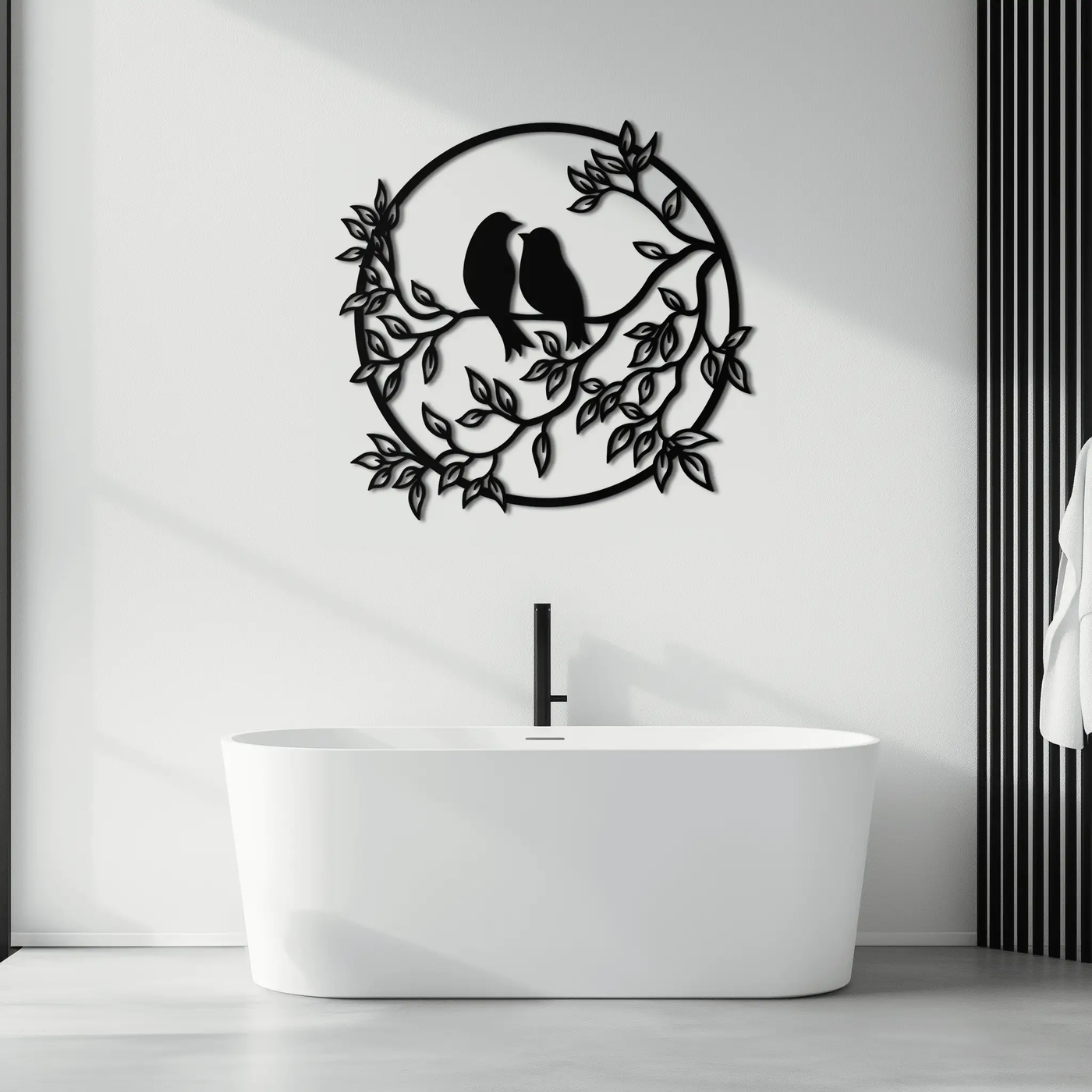 Love Birds Metal Wall Art - Romantic Steel Wall Decor for Home and Bedroom - KAF023 by Enova Art