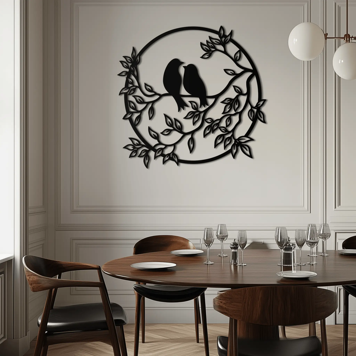 Love Birds Metal Wall Art - Romantic Steel Wall Decor for Home and Bedroom - KAF023 by Enova Art