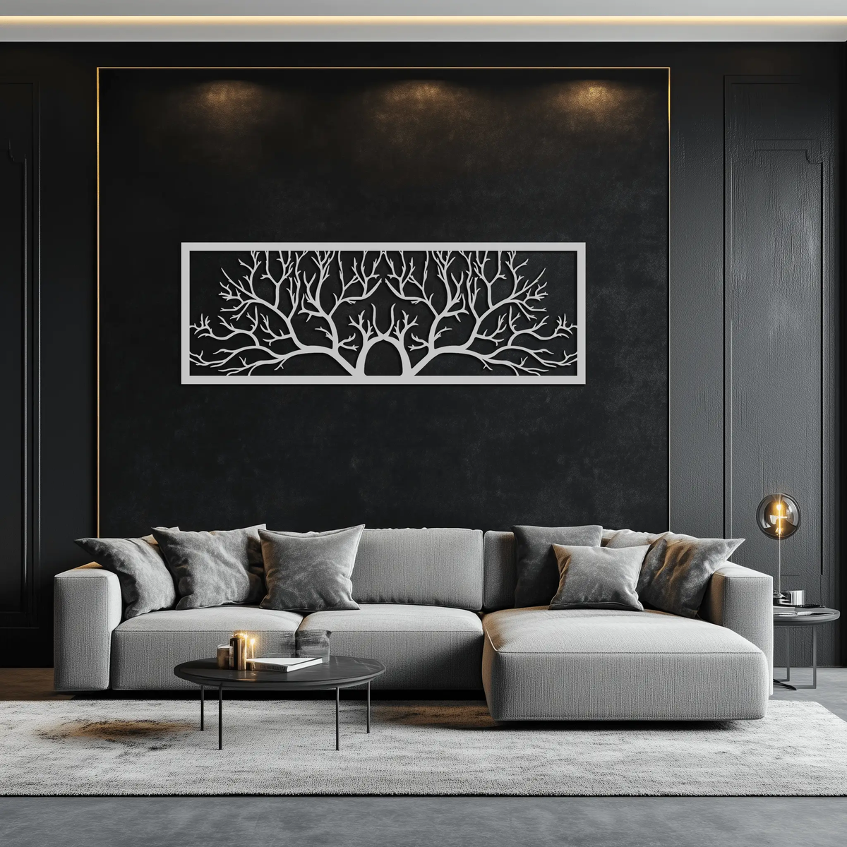 Tree of Life Metal Wall Art - Large Horizontal Steel Wall Decor - KAF025 by Enova Art