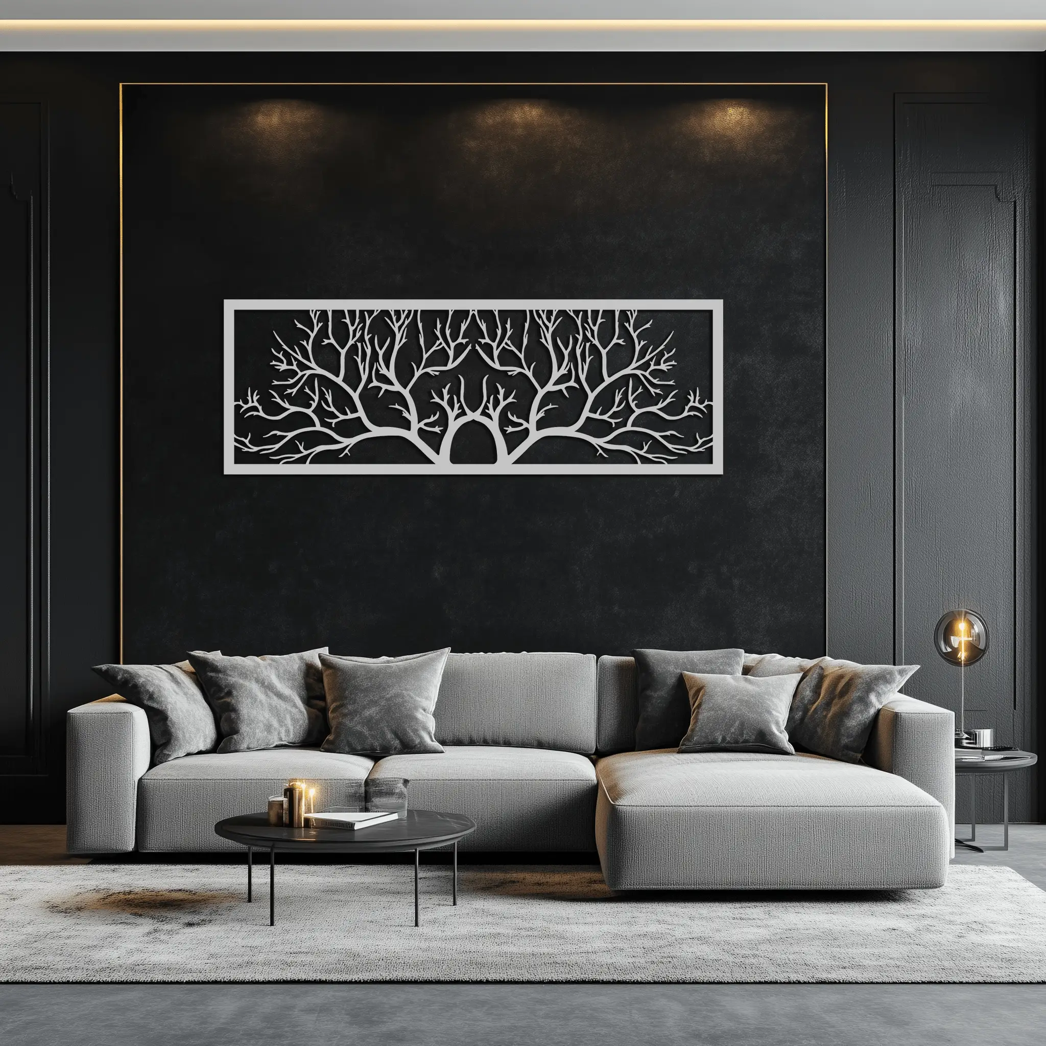 Tree of Life Metal Wall Art - Large Horizontal Steel Wall Decor - KAF025 by Enova Art