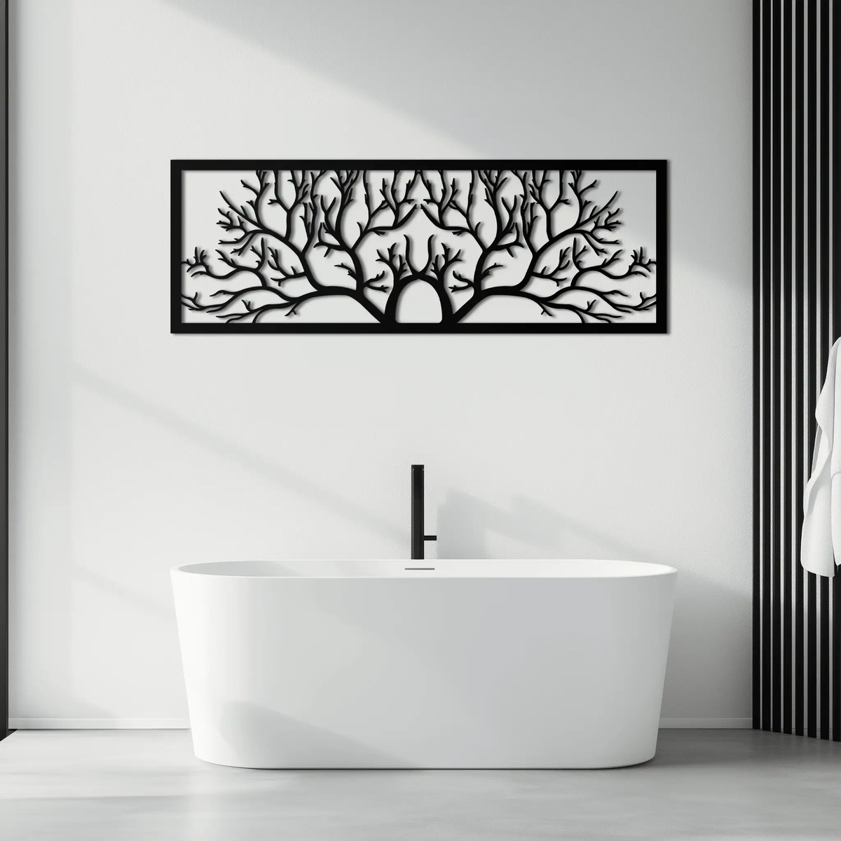 Tree of Life Metal Wall Art - Large Horizontal Steel Wall Decor - KAF025 by Enova Art