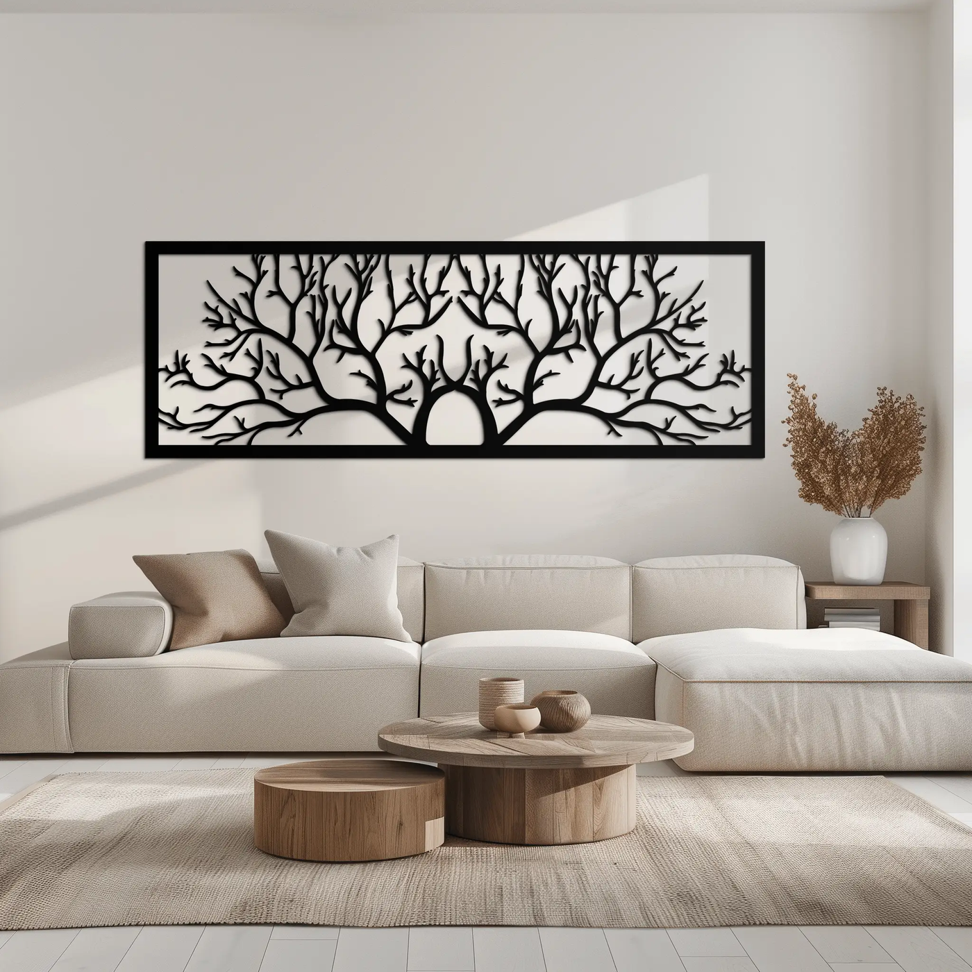Tree of Life Metal Wall Art - Large Horizontal Steel Wall Decor - KAF025 by Enova Art