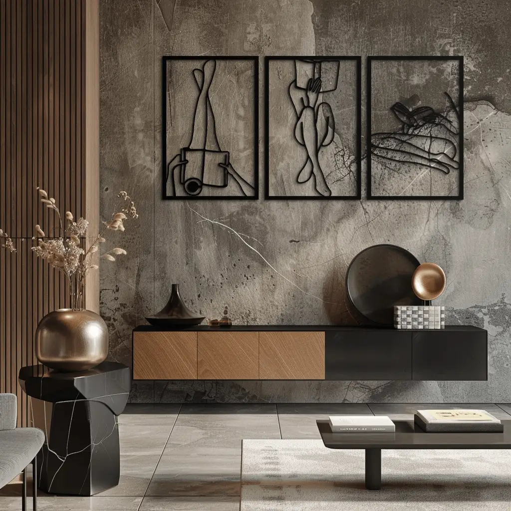 Reading Woman Metal Wall Art - Modern Minimalist Steel Wall Decor - KAF026 by Enova Art