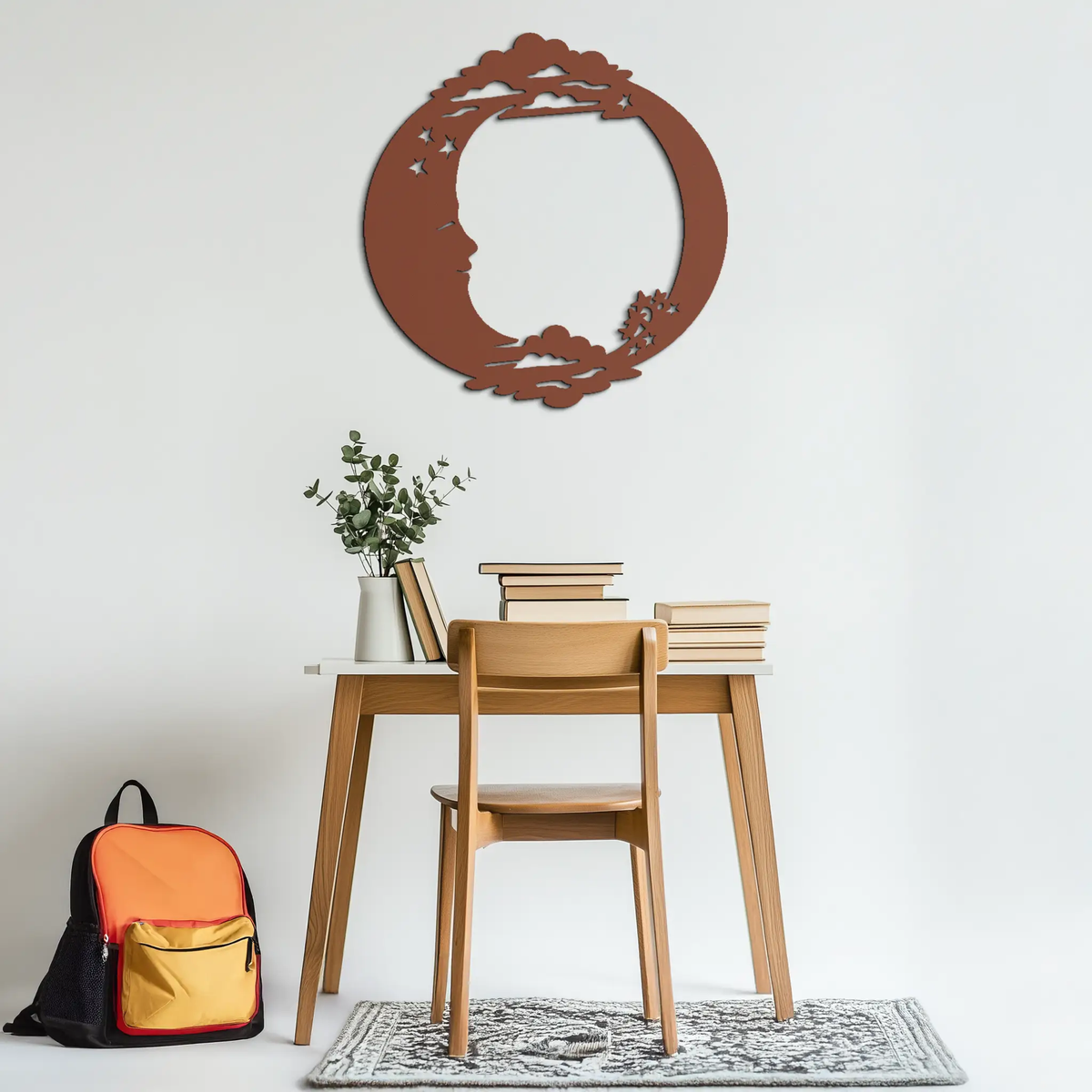 Moon & Stars Metal Wall Art - Celestial-Inspired Steel Wall Decor - KAF029 by Enova Art