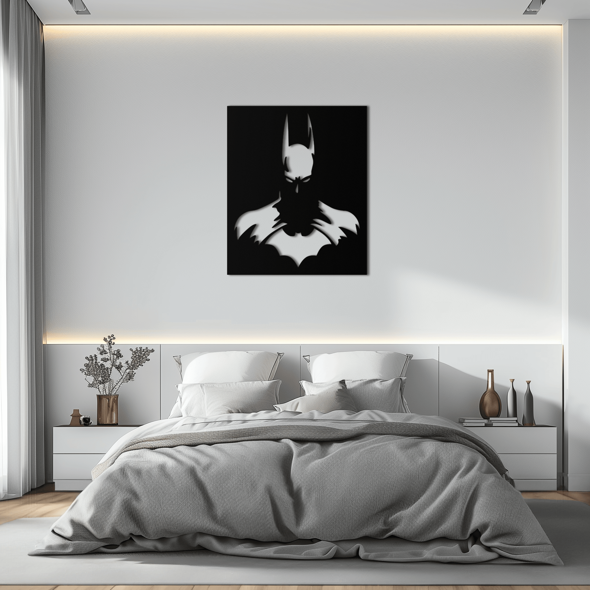 Dark Knight Metal Wall Art - Modern Steel Wall Decor - KAF034 by Enova Art