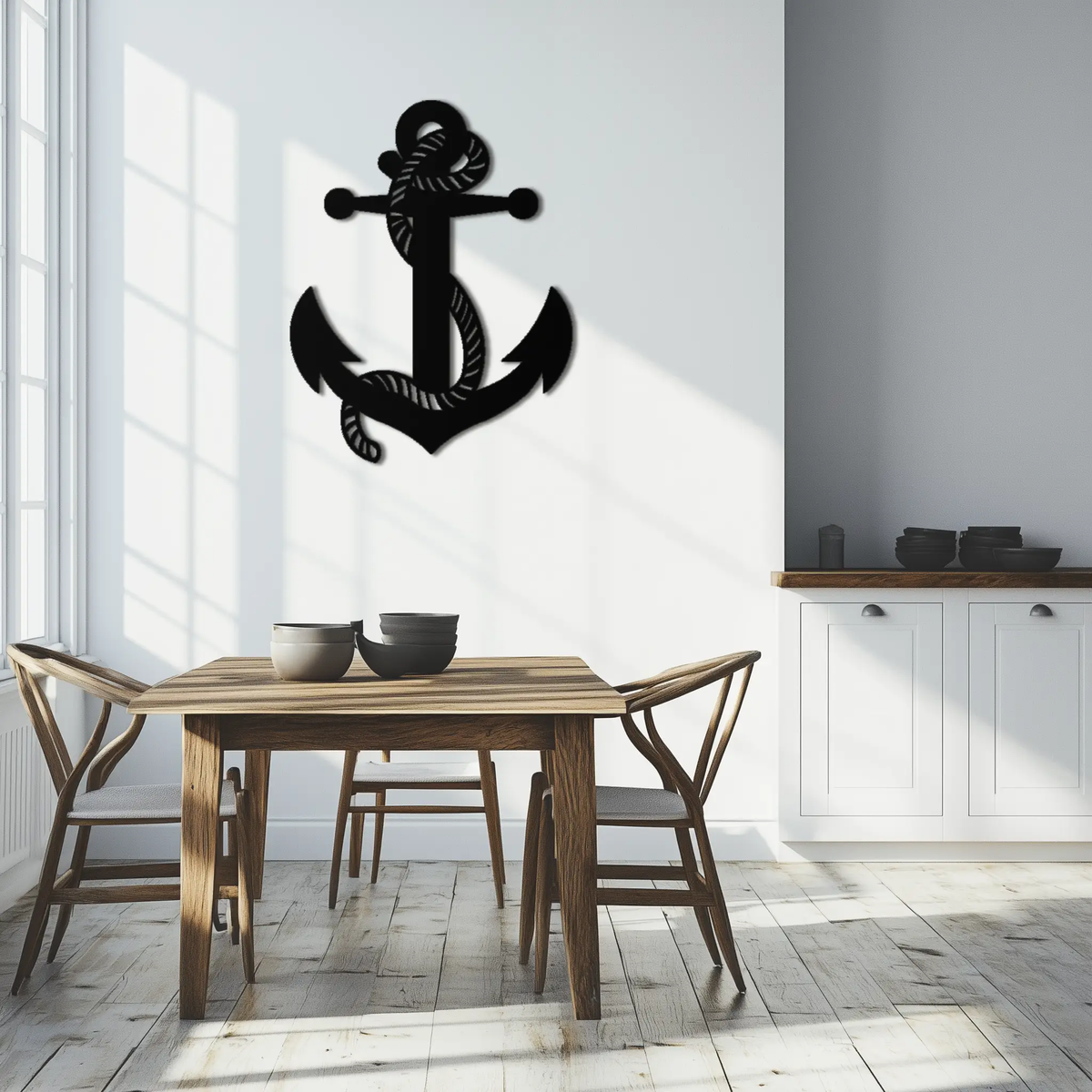 Nautical Anchor Metal Wall Art - Steel Wall Decor for Home and Office - KAF044 by Enova Art