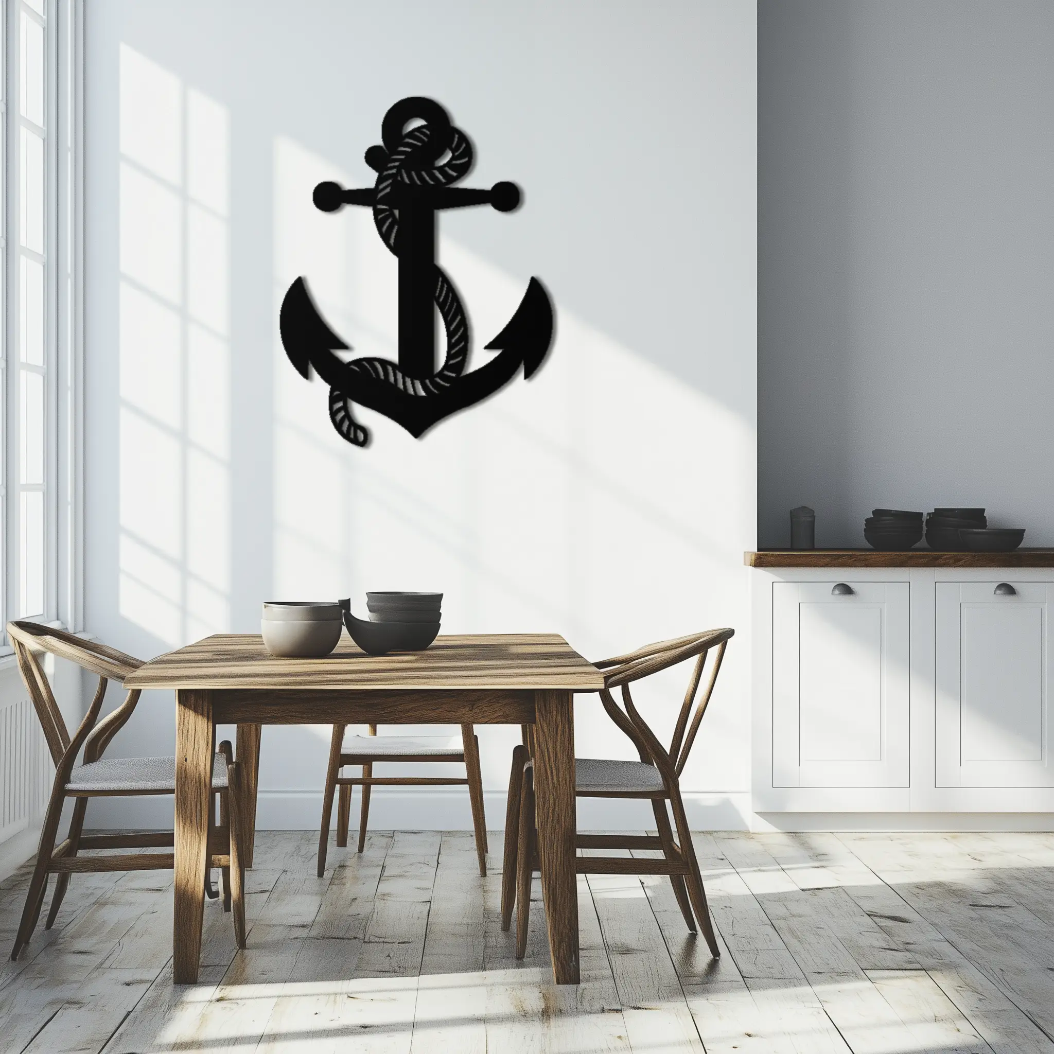 Nautical Anchor Metal Wall Art - Steel Wall Decor for Home and Office - KAF044 by Enova Art