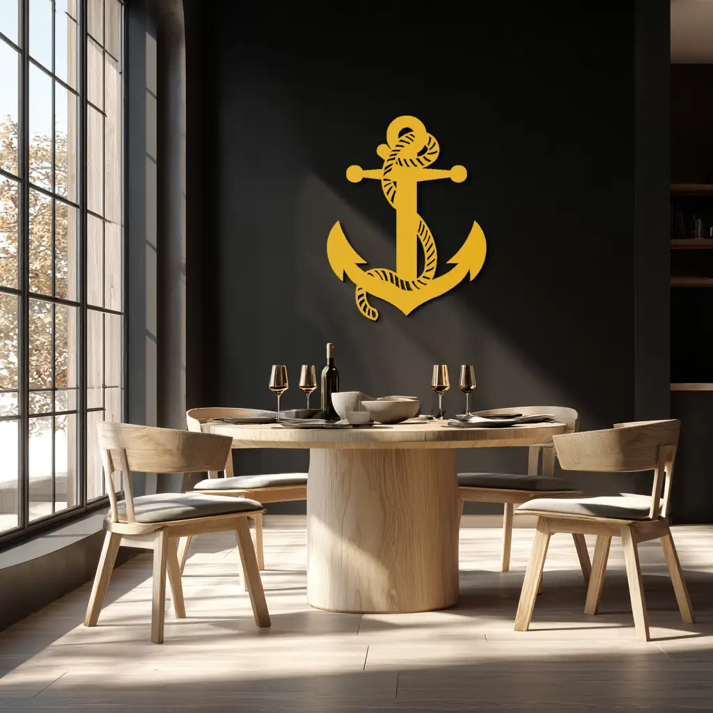 Nautical Anchor Metal Wall Art - Steel Wall Decor for Home and Office - KAF044 by Enova Art