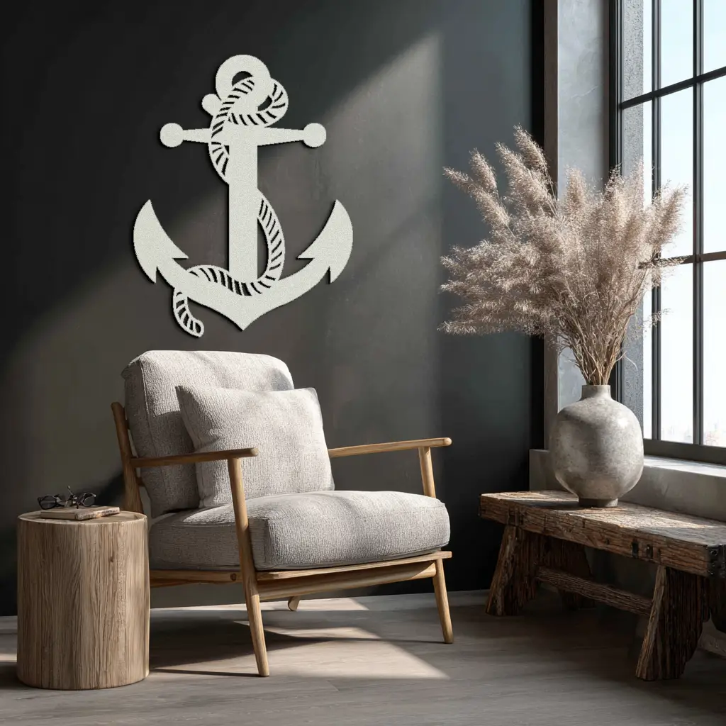 Nautical Anchor Metal Wall Art - Steel Wall Decor for Home and Office - KAF044 by Enova Art