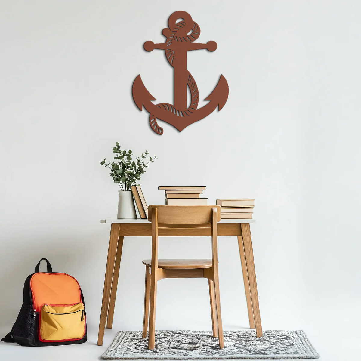 Nautical Anchor Metal Wall Art - Steel Wall Decor for Home and Office - KAF044 by Enova Art
