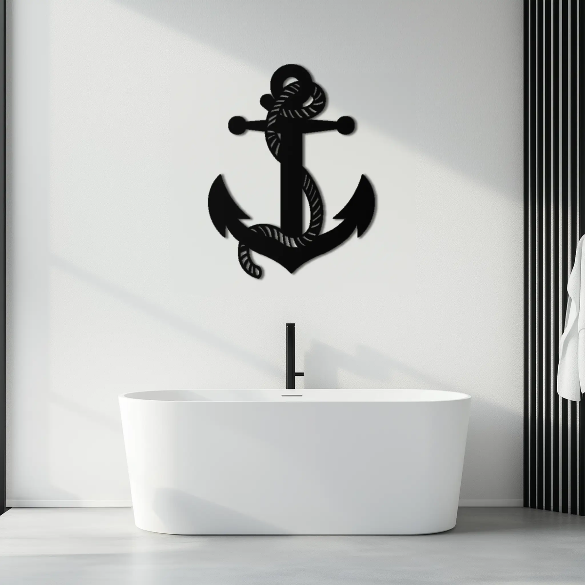 Nautical Anchor Metal Wall Art - Steel Wall Decor for Home and Office - KAF044 by Enova Art