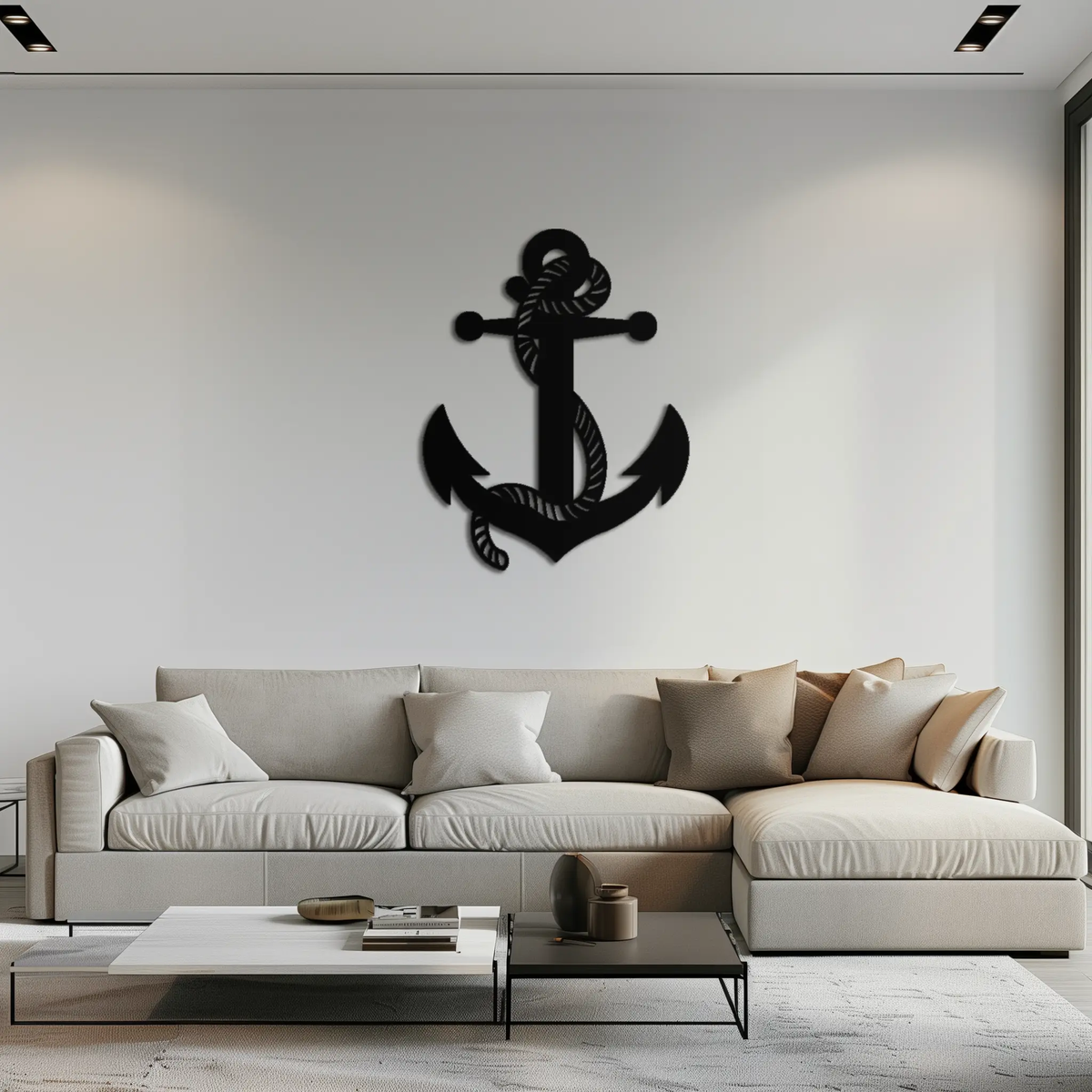 Nautical Anchor Metal Wall Art - Steel Wall Decor for Home and Office - KAF044 by Enova Art