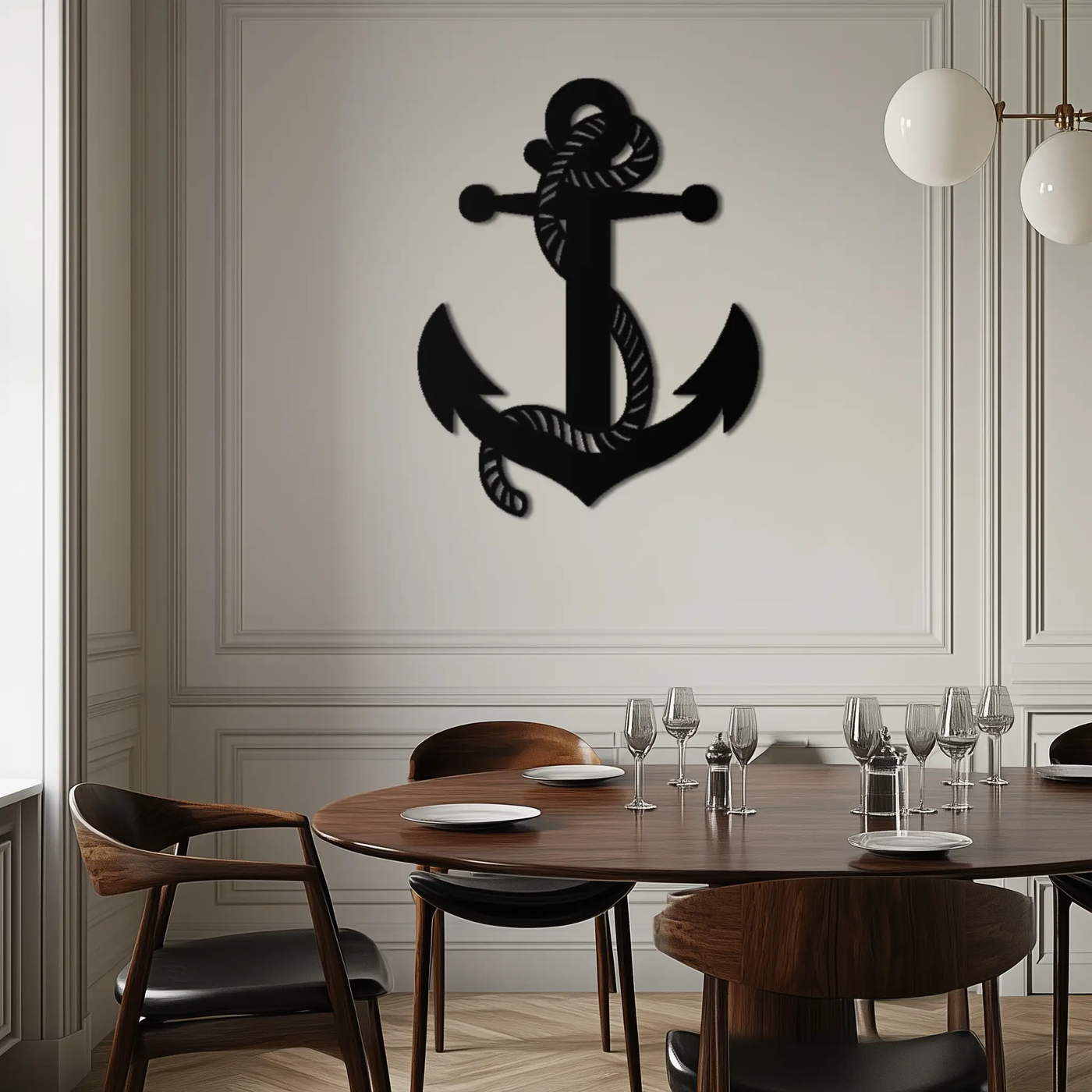 Nautical Anchor Metal Wall Art - Steel Wall Decor for Home and Office - KAF044 by Enova Art