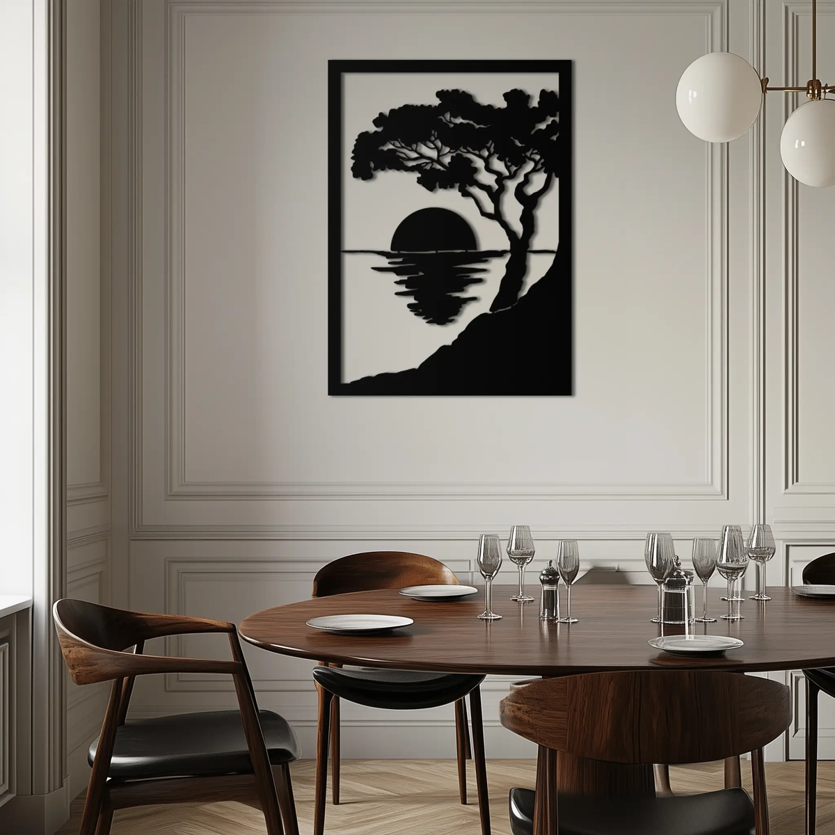 Sunset Tree Metal Wall Art - Nature-Inspired Steel Wall Decor - KAF047 by Enova Art