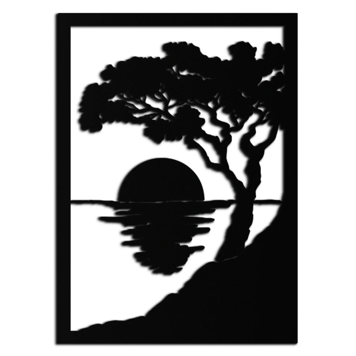 Sunset Tree Metal Wall Art - Nature-Inspired Steel Wall Decor - KAF047 by Enova Art