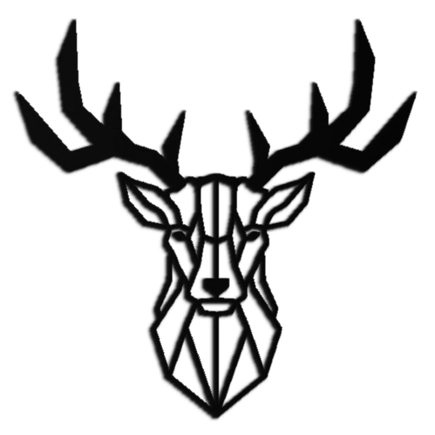 Geometric Deer Head Metal Wall Art - Modern Steel Decor - KAF048 by Enova Art