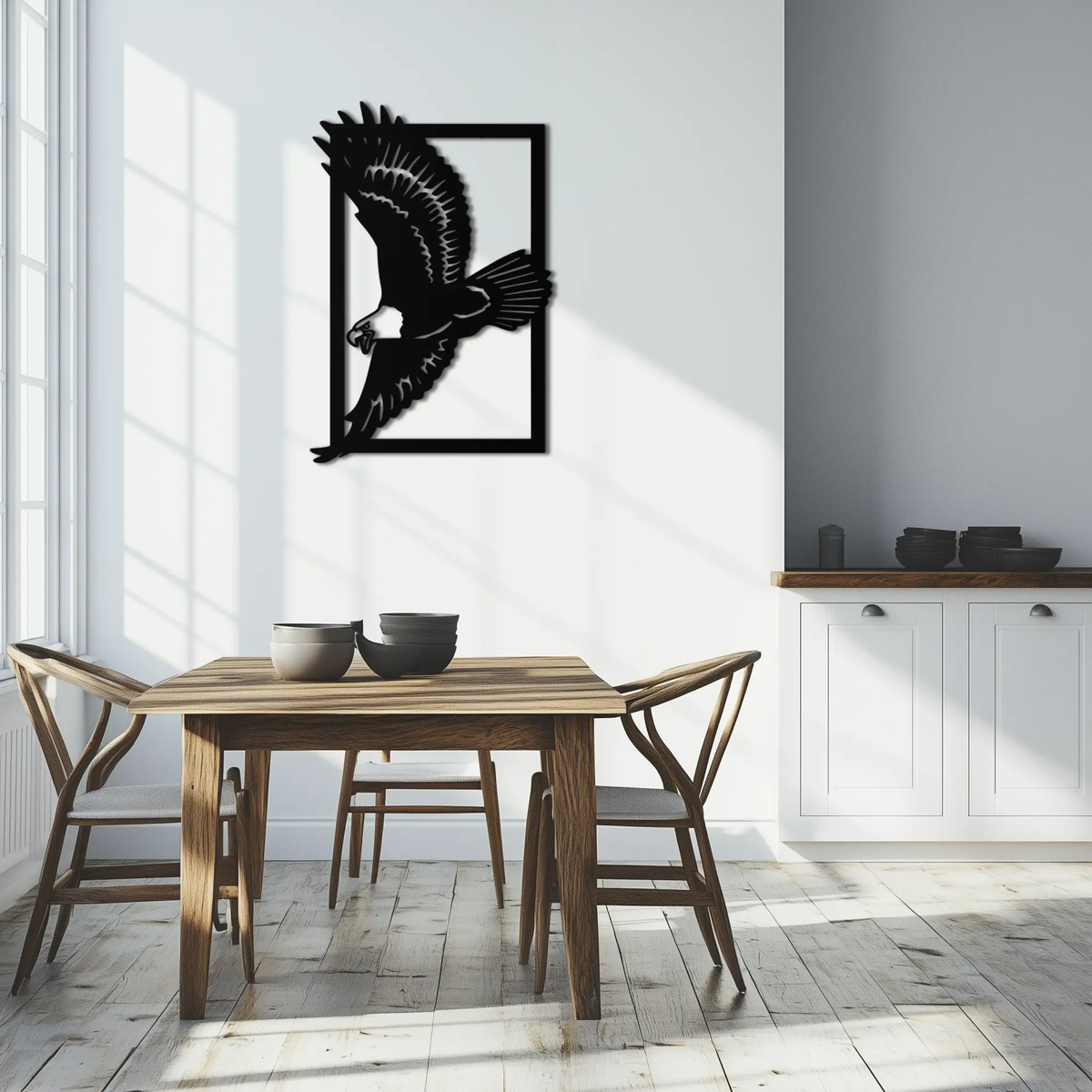 Majestic Eagle Metal Wall Art - Steel Wall Decor for Home and Office - KAF055 by Enova Art