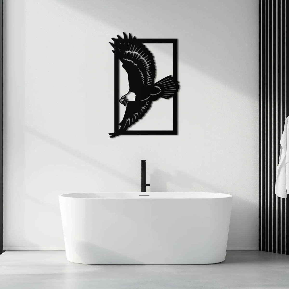 Majestic Eagle Metal Wall Art - Steel Wall Decor for Home and Office - KAF055 by Enova Art