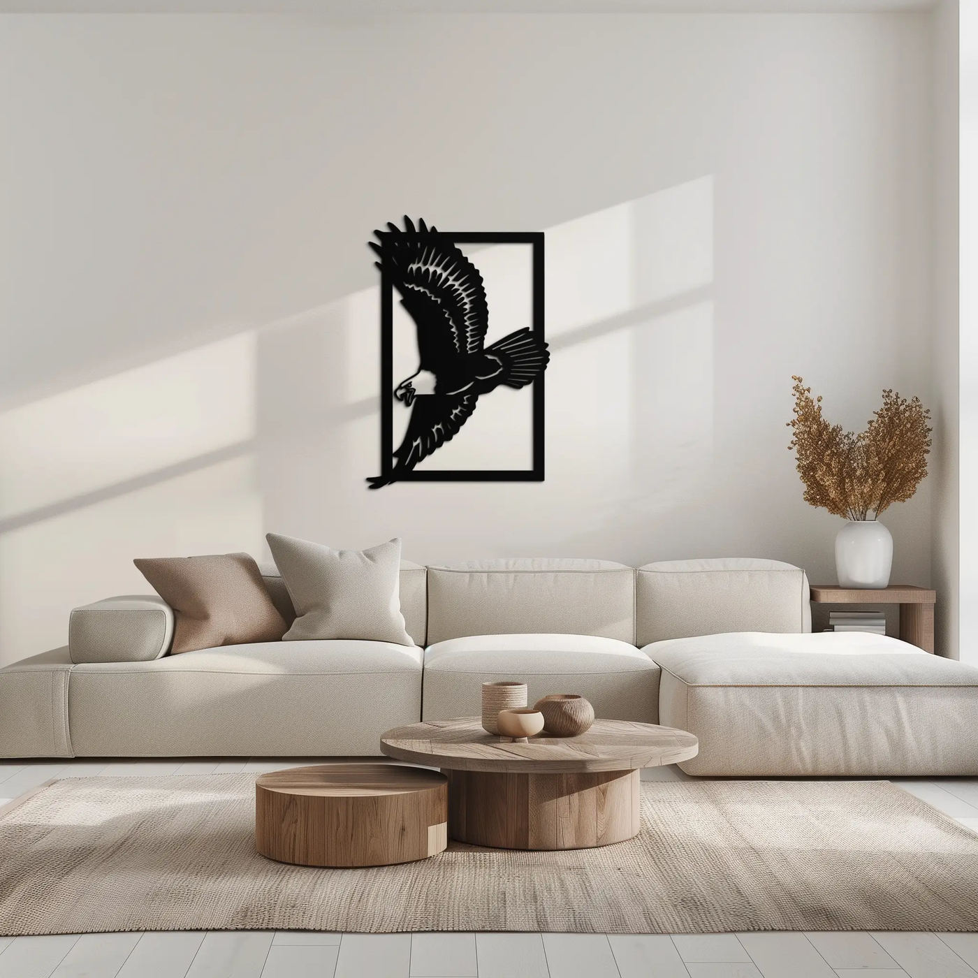 Majestic Eagle Metal Wall Art - Steel Wall Decor for Home and Office - KAF055 by Enova Art