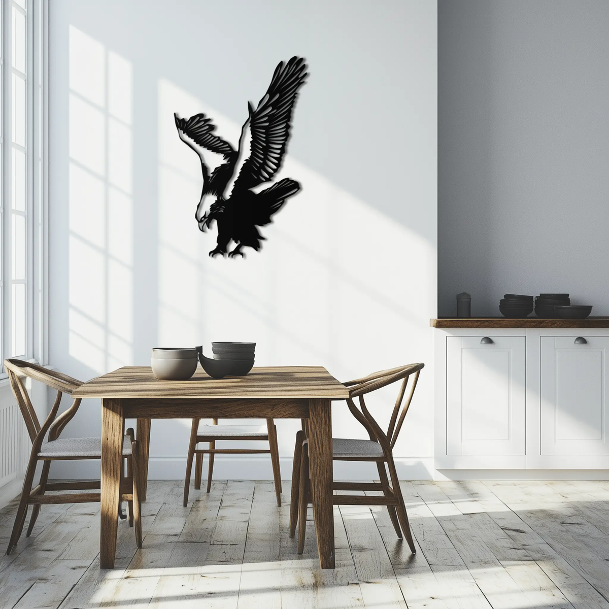 Majestic Eagle Metal Wall Art - Powerful Steel Bird Silhouette - KAF059 by Enova Art