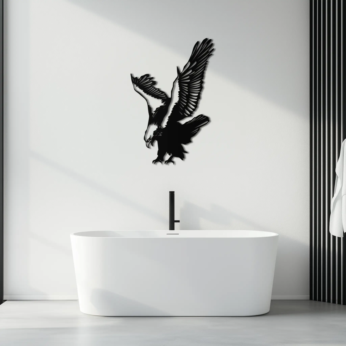 Majestic Eagle Metal Wall Art - Powerful Steel Bird Silhouette - KAF059 by Enova Art