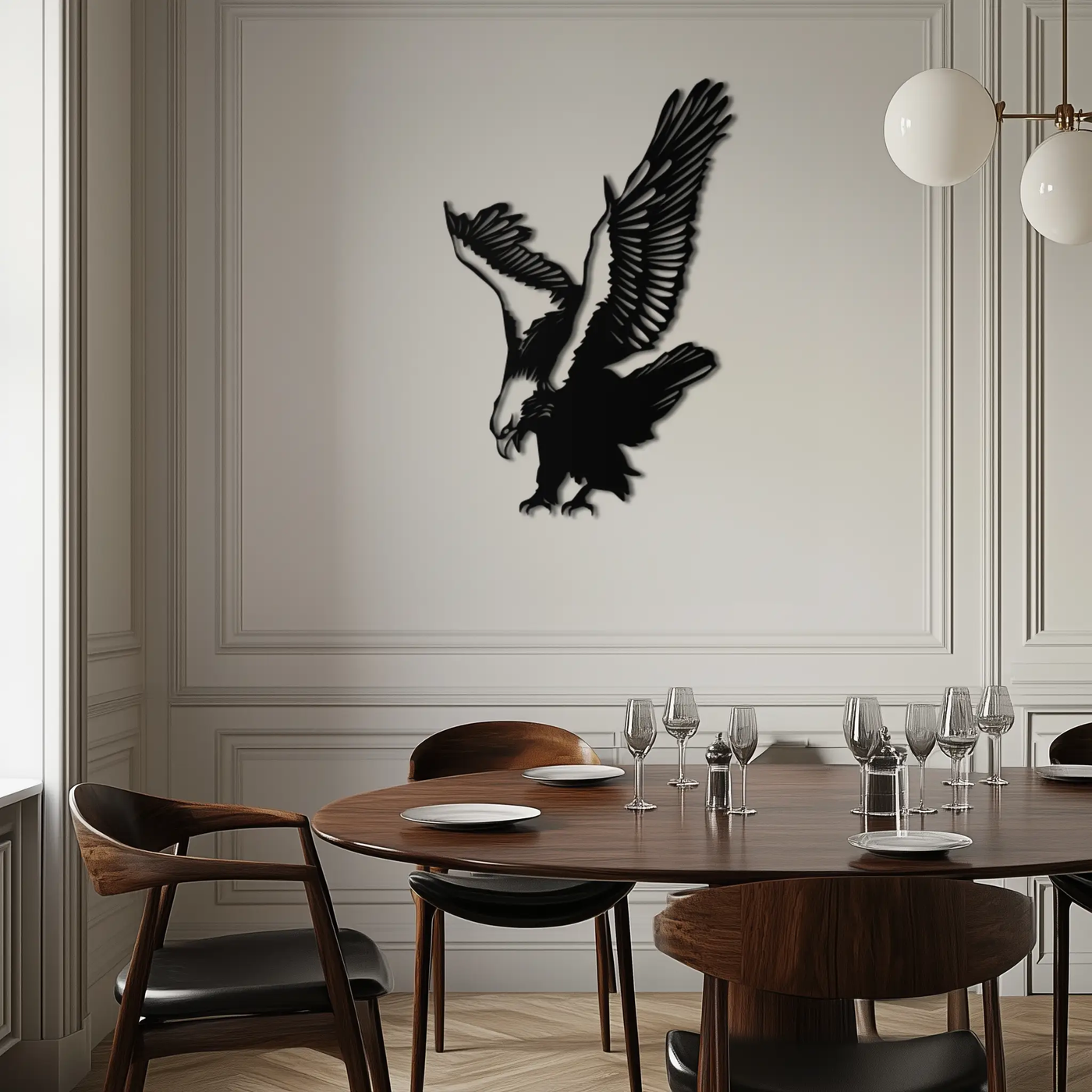 Majestic Eagle Metal Wall Art - Powerful Steel Bird Silhouette - KAF059 by Enova Art