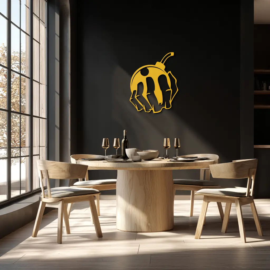 Bomb Hand Metal Wall Art - Edgy Modern Steel Decor - KAF085 by Enova Art