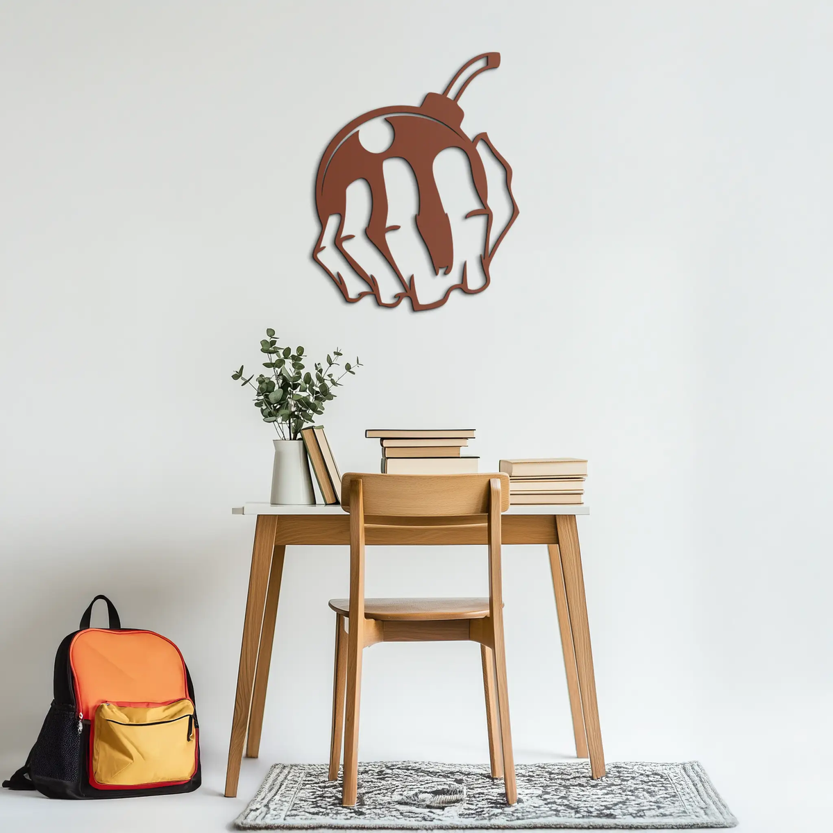 Bomb Hand Metal Wall Art - Edgy Modern Steel Decor - KAF085 by Enova Art