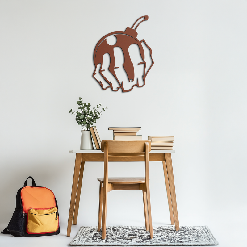 Bomb Hand Metal Wall Art - Edgy Modern Steel Decor - KAF085 by Enova Art