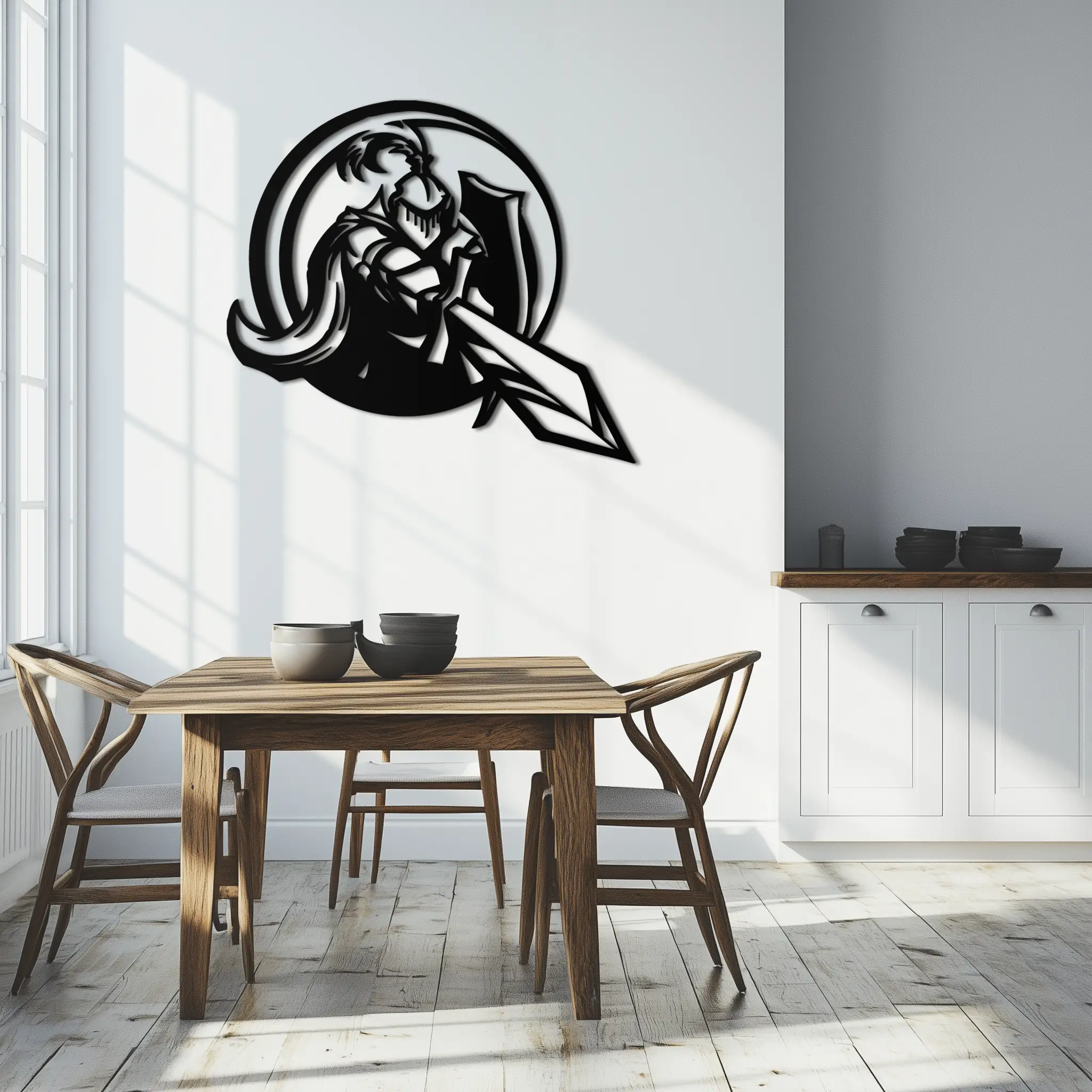 Knight Metal Wall Art - Medieval Warrior Wall Decor - KAF089 by Enova Art