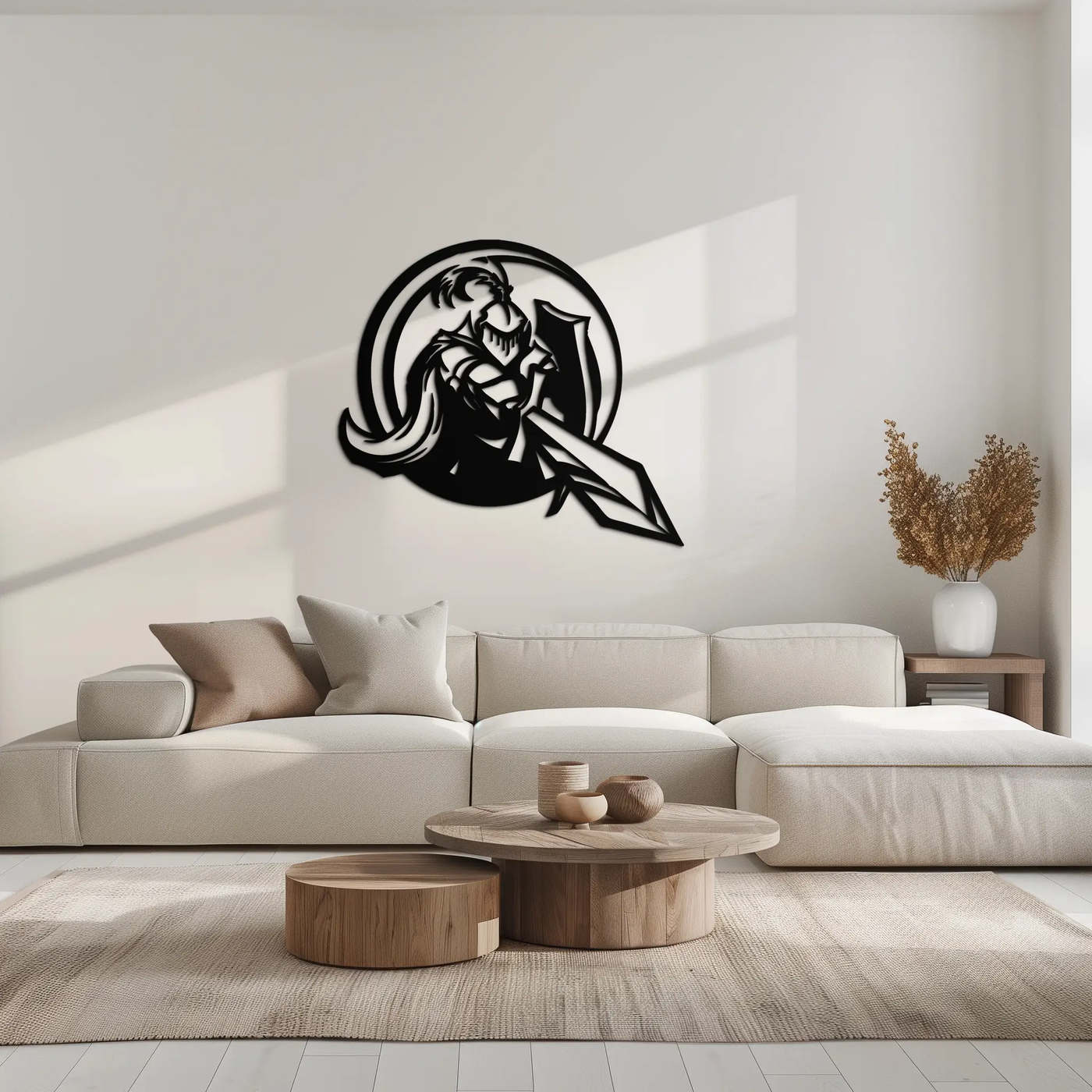 Knight Metal Wall Art - Medieval Warrior Wall Decor - KAF089 by Enova Art