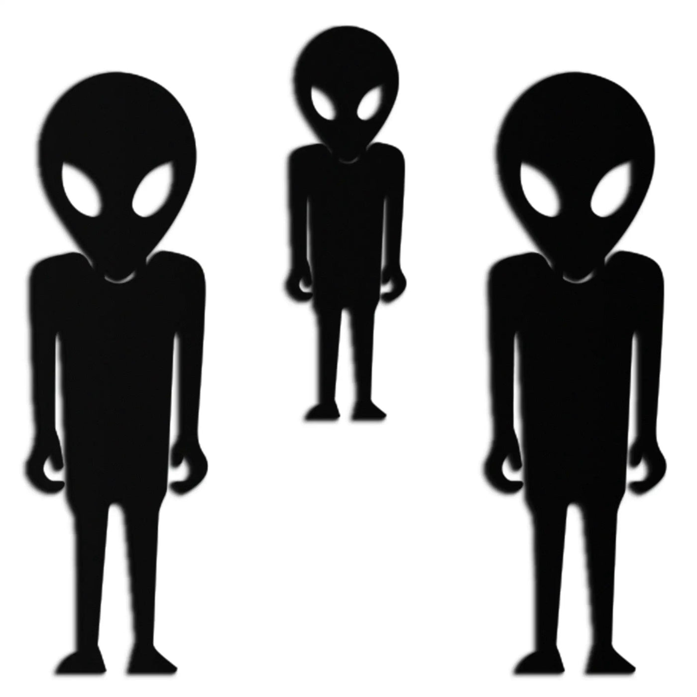 Alien Trio Metal Wall Art - Futuristic Sci-Fi Themed Wall Decor - KAF097 by Enova Art