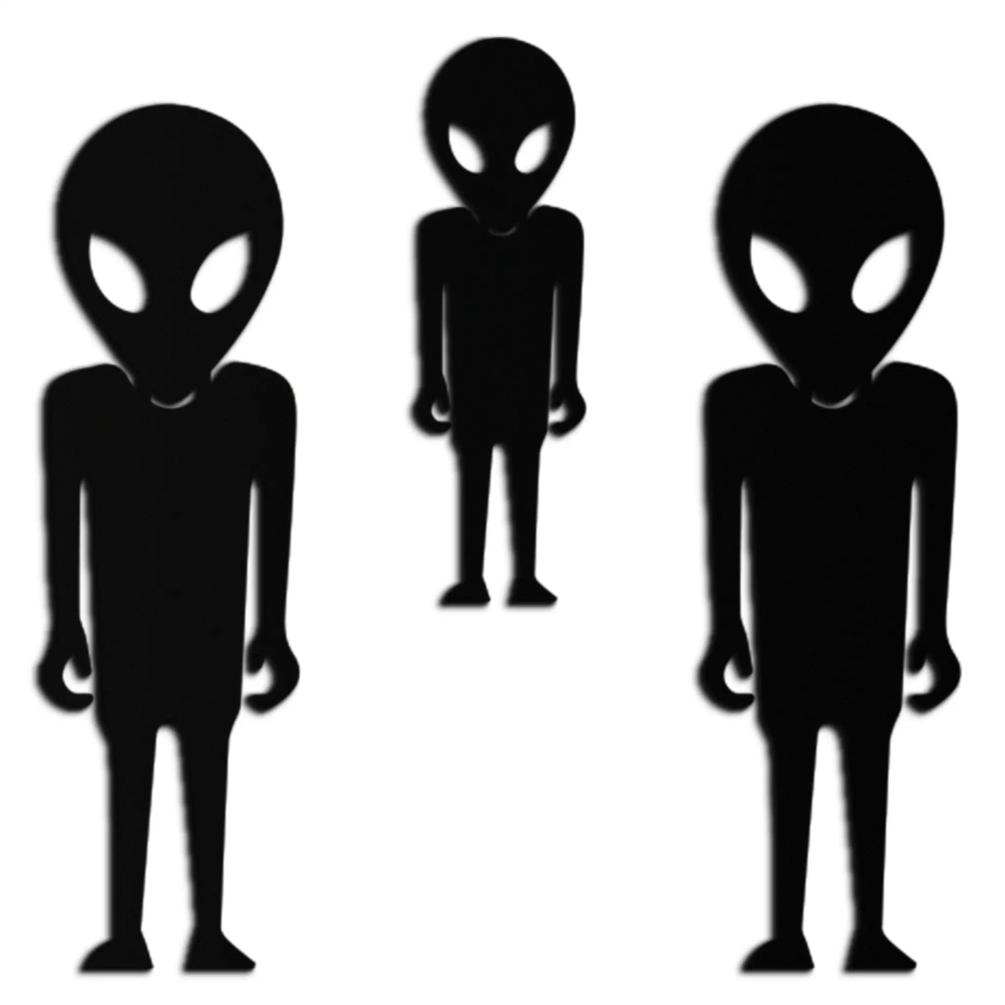 Alien Trio Metal Wall Art - Futuristic Sci-Fi Themed Wall Decor - KAF097 by Enova Art
