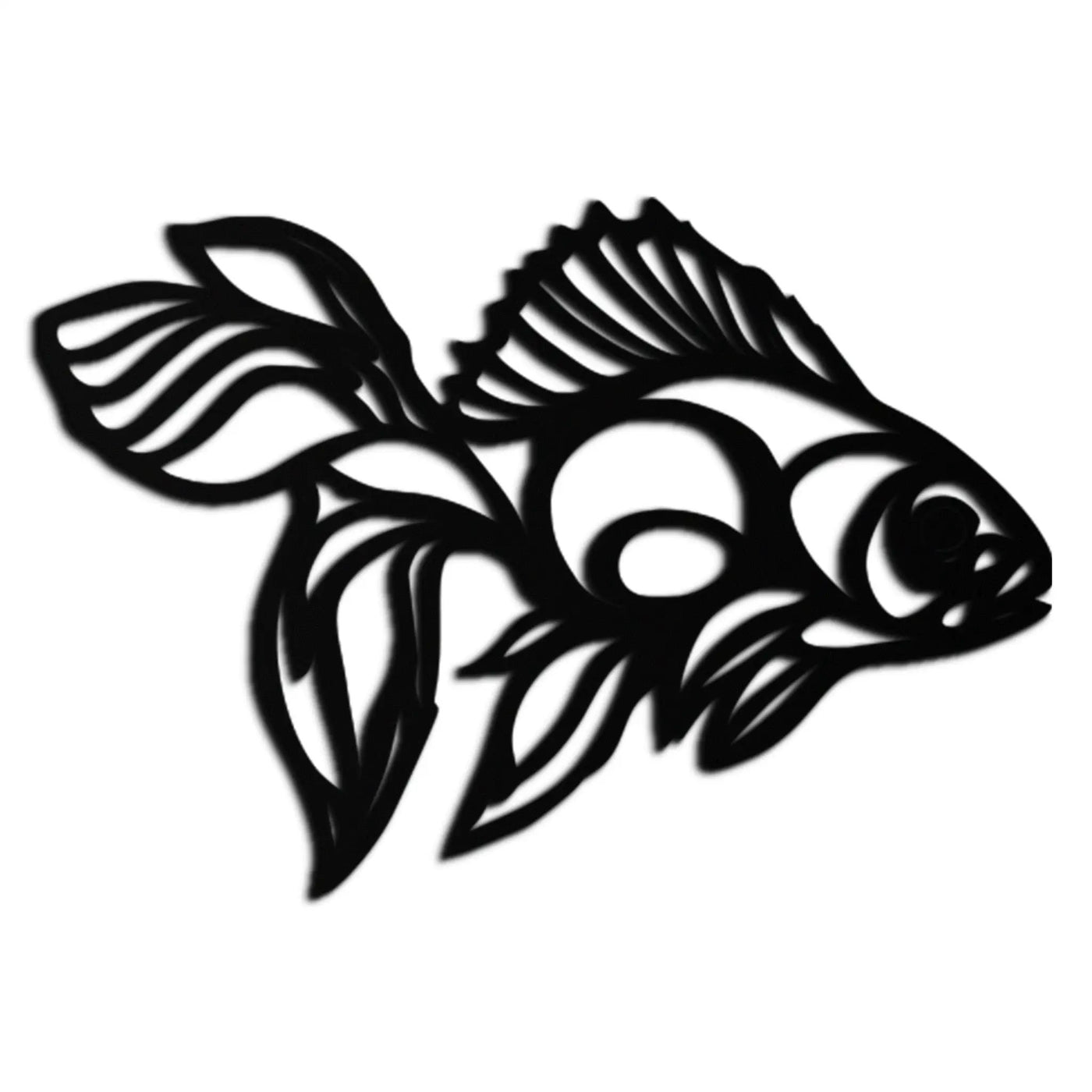 Abstract Fish Metal Wall Art - Modern Steel Wall Decor - KAF101 by Enova Art
